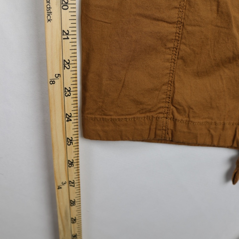 Social Standard Scout Poplin Surplus Pants Womens Large Caramel Cargo Drawcord - Picture 9 of 15